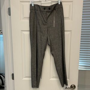 NWT: Gray Linen Blend Slim Dress Pants